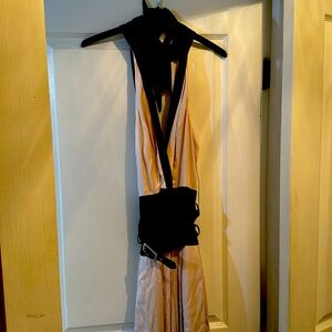 Maeve Draped Tie-Neck Midi Dress